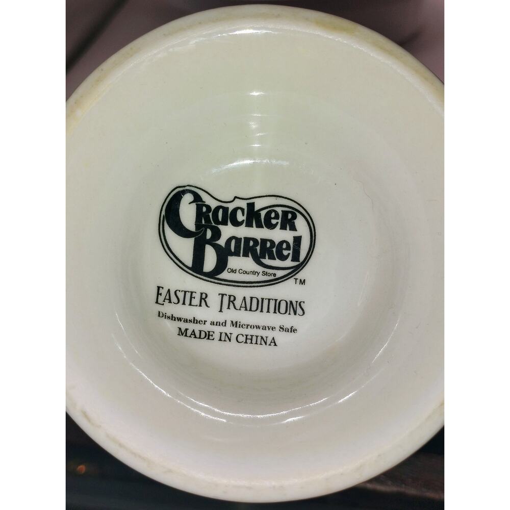 Cracker Barrel Easter Traditions Bunny Mug Set 2 Live Today Cherish Yesterday - Picture 2 of 3